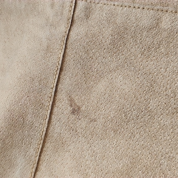 Vintage Leather Le Chateau Suede Straight Midi Skirt Size 5/6 - Picture 5 of 17